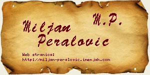Miljan Peralović vizit kartica
